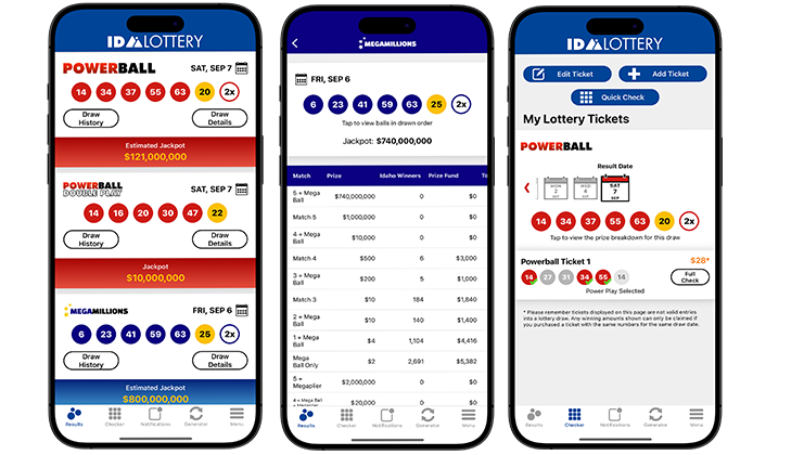 Idaho Lottery App Screenshots