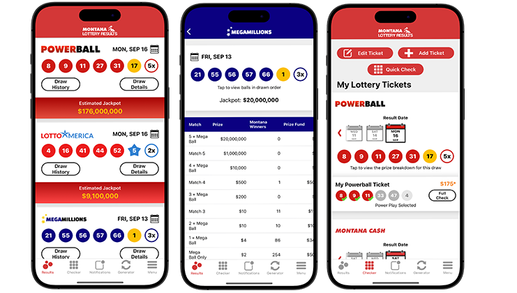 Montana Lottery App Screenshots